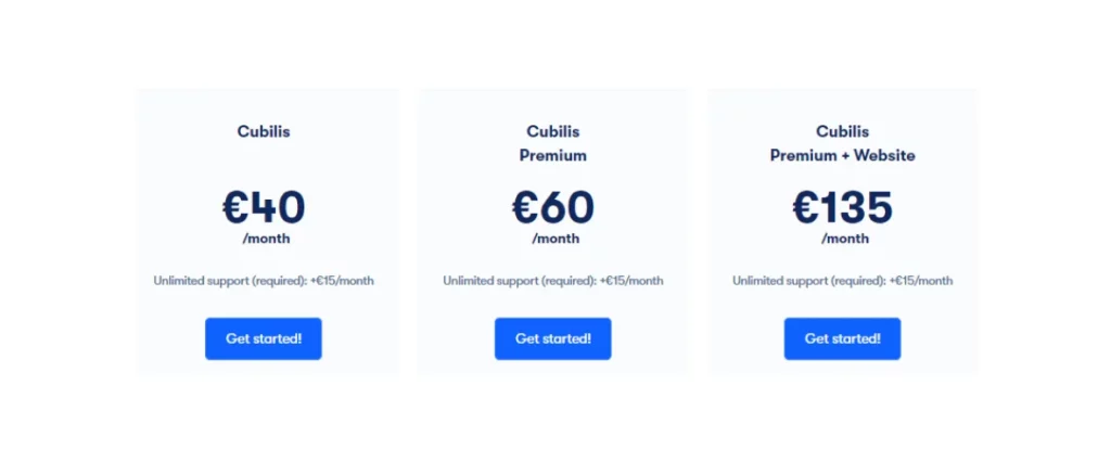 cubilis-pricing