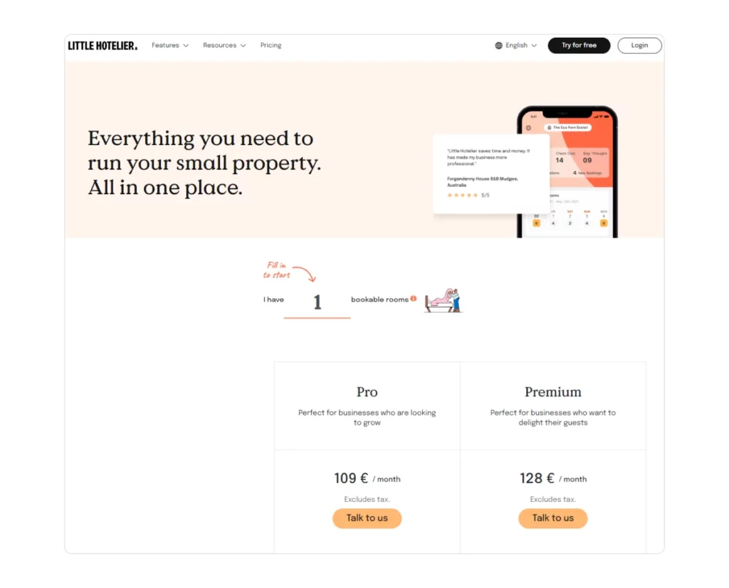 little-hotelier-pricing