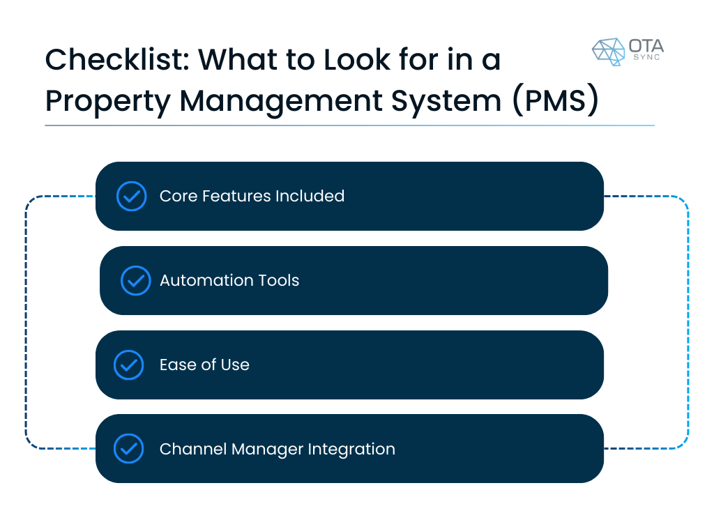 Checklist what to look for in a hotel property management system PMS